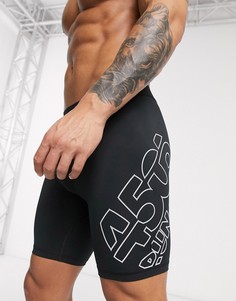 Спортивные леггинсы-шорты со светоотражающим принтом ASOS 4505-Черный