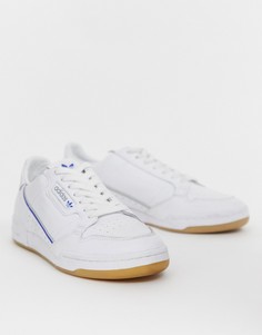 Белые кроссовки в стиле 80-х adidas Originals Continental Рiccadilly Jubilee-Белый