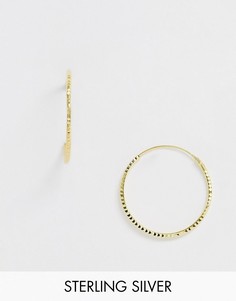 Серьги-кольца из позолоченного серебра Kingsley Ryan - 25 мм-Золотой