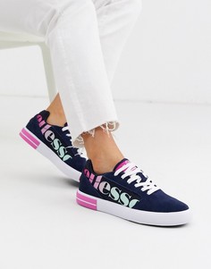 Синие замшевые кроссовки Ellesse-Синий