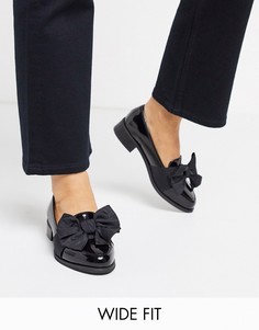 Туфли для широкой стопы на плоской подошве ASOS DESIGN Matchsticks-Черный