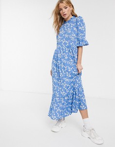 Свободное платье с цветочным принтом ASOS DESIGN-Мульти