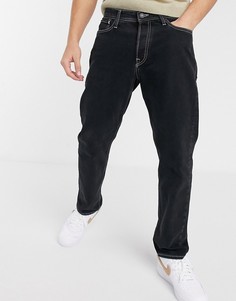 Черные свободные джинсы с контрастными швами Jack & Jones Intelligence-Черный