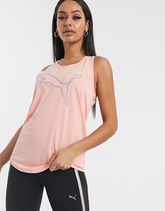 Розовая майка-борцовка с логотипом Puma-Розовый