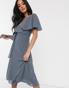 Платье с рукавами-кимоно TFNC-Синий