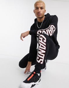 Джоггеры скинни от комплекта с принтом \"NFL Giants\" ASOS DESIGN-Черный