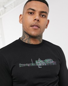 Лонгслив с принтом ASOS DESIGN-Черный