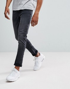 Черные выбеленные джинсы скинни New Look-Черный