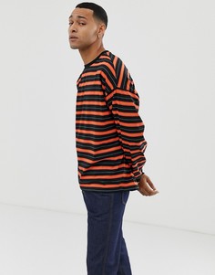 Oversize-лонгслив из органического хлопка в полоску ASOS DESIGN-Мульти