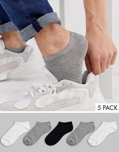 Набор из 5 пар спортивных носков основных цветов ASOS DESIGN - Скидка-Мульти