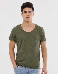Серая футболка из органического хлопка Selected Homme-Серый