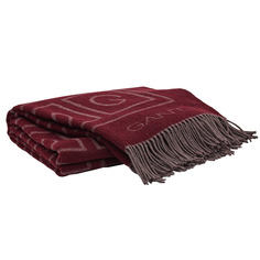 Плед Gant Home 1,5-спальный G THROW 130x180см, бордовый