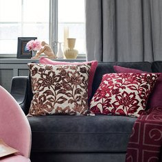 Наволочка декоративная Gant Home GLORY FLOWER 50x50см, цвет бордовый