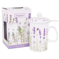 Кружка 320мл с ситечком и крышкой Ashdene I Love Lavender