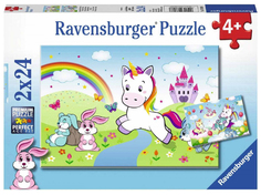 Пазл Ravensburger Сказочный единорог 2х24 элемента