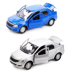 Машинка металлическая Renault logan, 12 см, открывающиеся двери, Технопарк