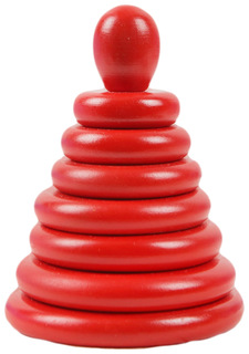 Пирамидка красная, 8 деталей RNToys