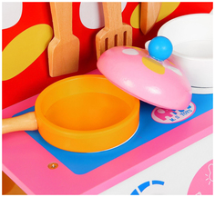 Игровой набор Sima-land кухня. грибочек, деревянная посуда в наборе