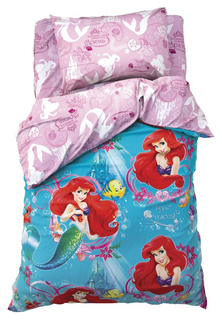Комплект постельного белья Disney Русалочка Ариэль Голубой