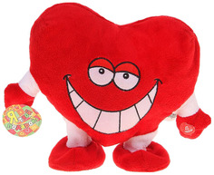 Интерактивная игрушка Sima-land Мягкая Сердце С Улыбкой Красное Ходи