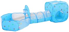 Палатка детская Sima-land игровая квадратная с тоннелем и сухим бассейном синяя