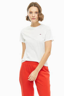 Футболка женская Tommy Jeans DW0DW07036 100 белая M