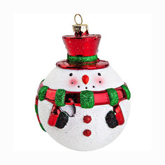 Украшение "Снеговик", белое с красным Mister Christmas