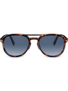 Persol солнцезащитные очки-авиаторы черепаховой расцветки
