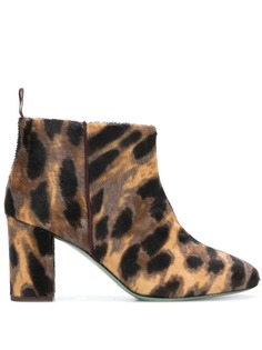 Paola DArcano leopard print ankle boots