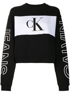 Calvin Klein Jeans укороченная толстовка в стиле колор-блок