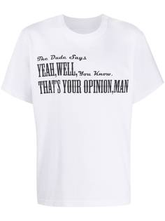 Sacai slogan print T-shirt