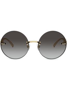 Versace Eyewear солнцезащитные очки в круглой оправе