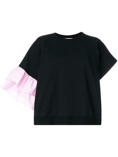 MSGM асимметричная толстовка с оборками
