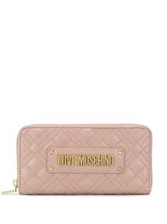 Love Moschino стеганый кошелек с круговой молнией