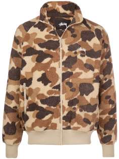 Stussy camouflage fleece jacket
