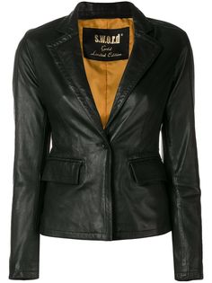 S.W.O.R.D 6.6.44 кожаная куртка в стилистике блейзера