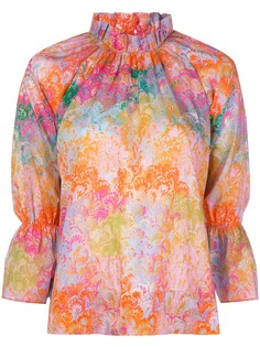 Cynthia Rowley marble-print blouse