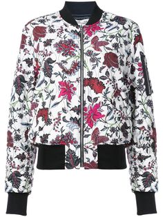 Diane von Furstenberg куртка-бомбер с цветочным принтом