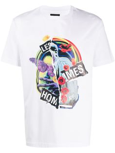Les Hommes футболка с графичным принтом