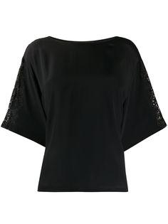 Boutique Moschino блузка с цветочной вышивкой