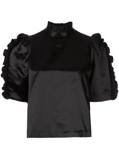 Cynthia Rowley Felicity satin ruffle top