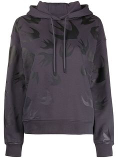 McQ Alexander McQueen swallow print hoodie