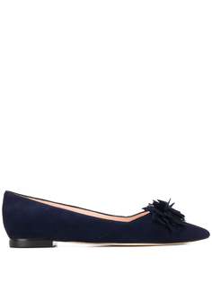 Stuart Weitzman floral appliqué ballerina shoes