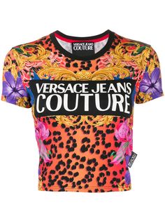 Versace Jeans Couture baroque print logo T-shirt