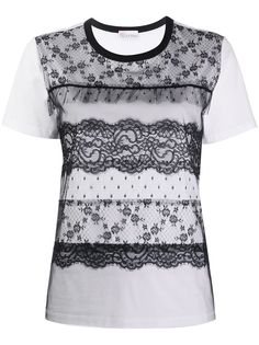 Red Valentino футболка с кружевными вставками