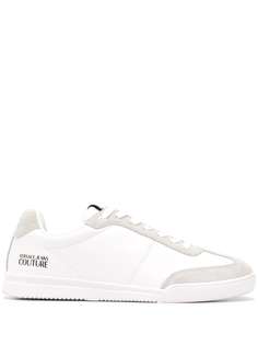 Versace Jeans Couture suede-trimmed low top trainers