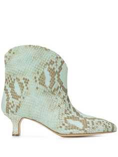 Paris Texas snakeskin effect 550mm heel boots
