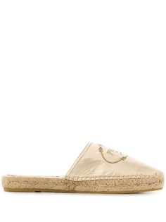 Prada metallic mule espadrilles