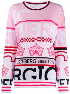 Iceberg striped all over print sweatshirt