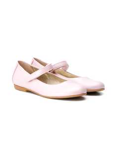 Monnalisa touch strap ballerina pumps